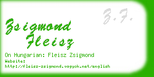 zsigmond fleisz business card